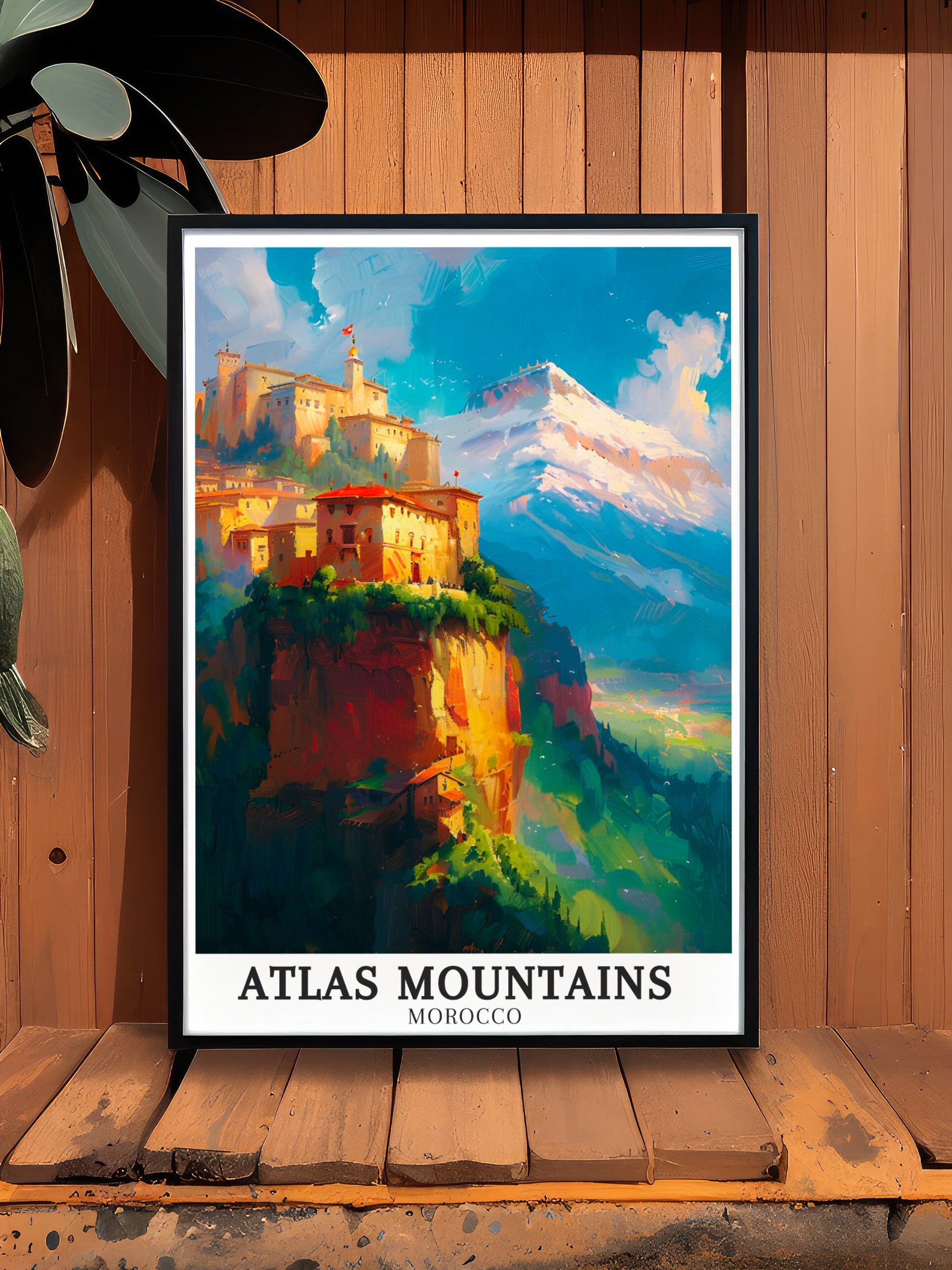 Atlas Mountains Poster Print - Atlas Mountains Art Print - Mount Toubkal Travel Poster - Imlil Valley Wall Decor - Morocco Artwork-4