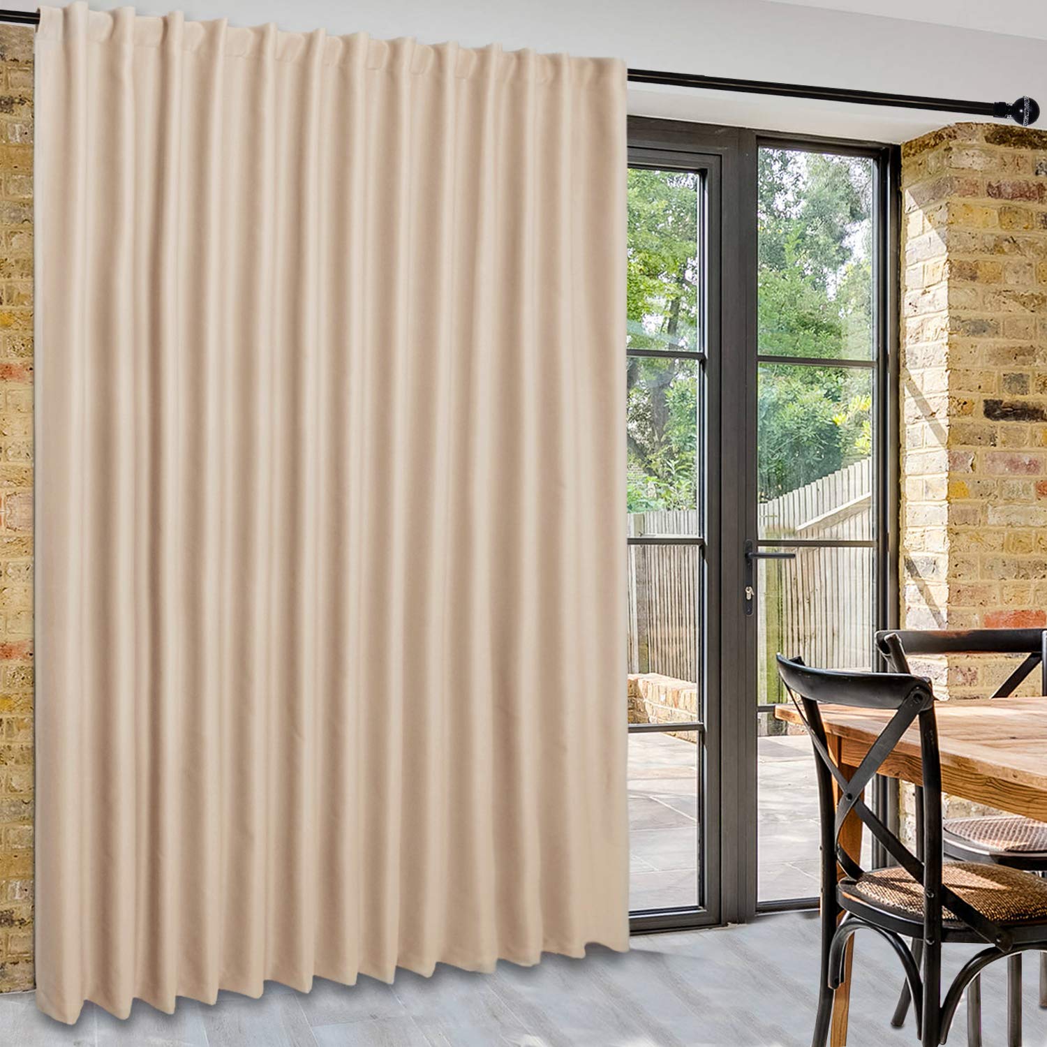 DWCN 1 Panel Wide Width Blackout Curtain, Room Divider Curtains-8