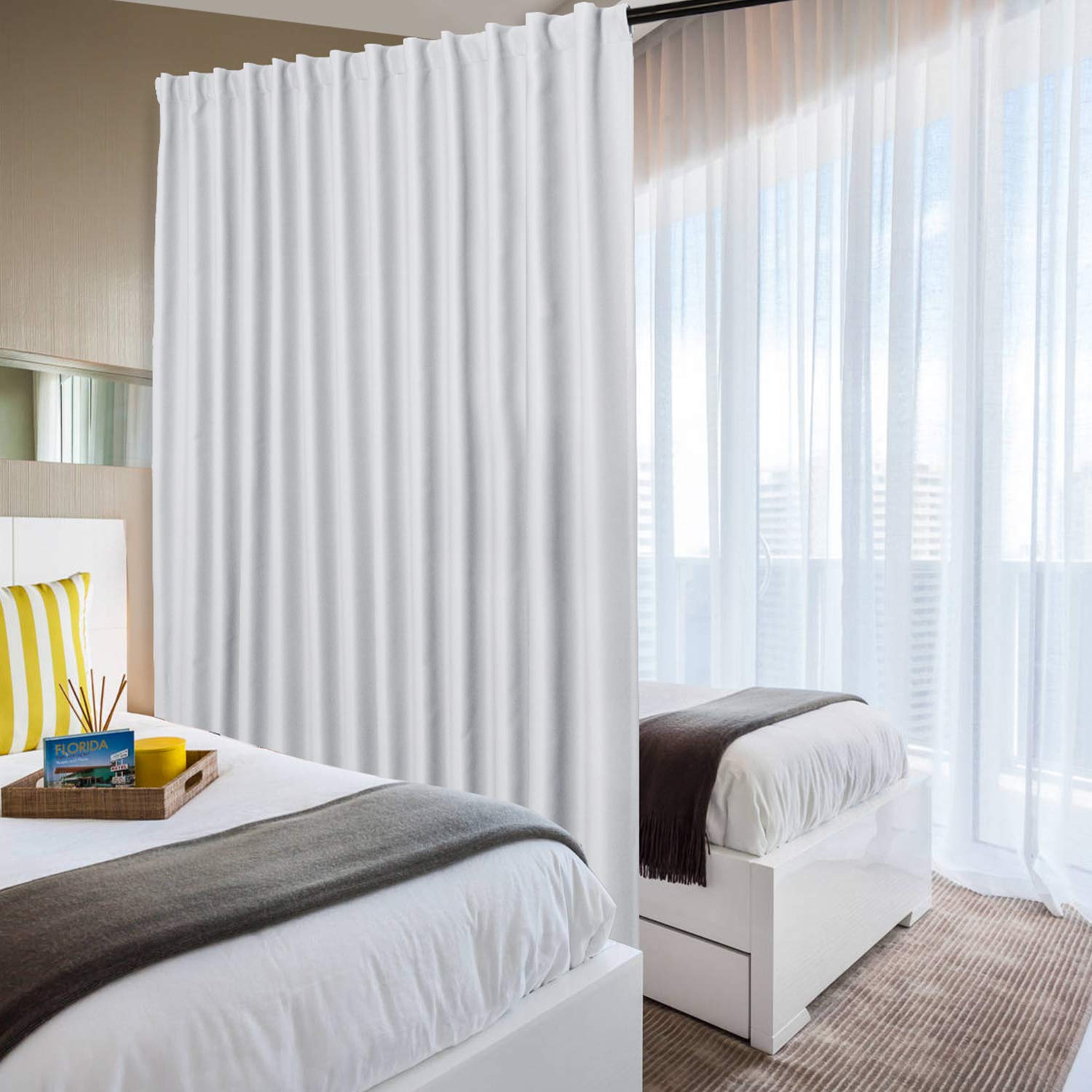 DWCN 1 Panel Wide Width Blackout Curtain, Room Divider Curtains-5