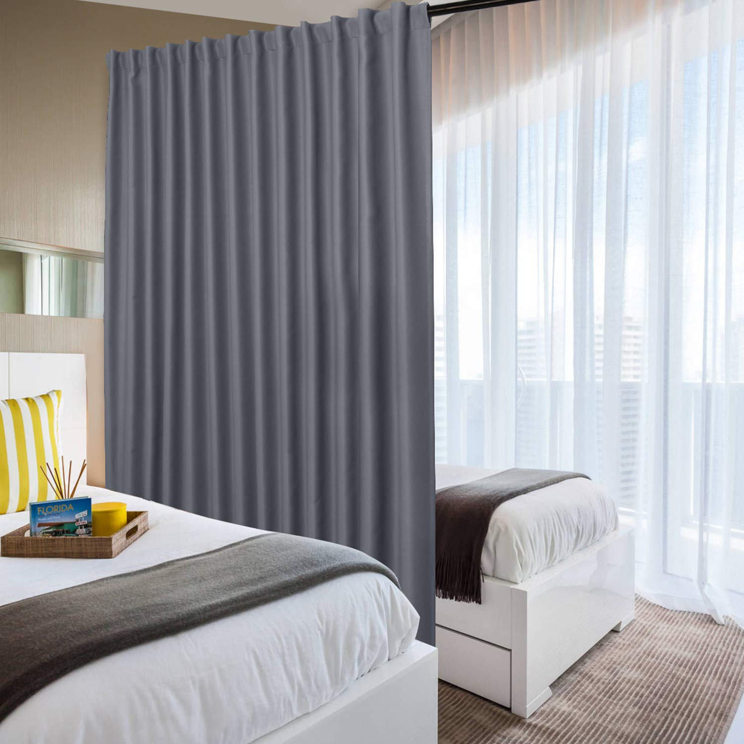 DWCN 1 Panel Wide Width Blackout Curtain, Room Divider Curtains-1