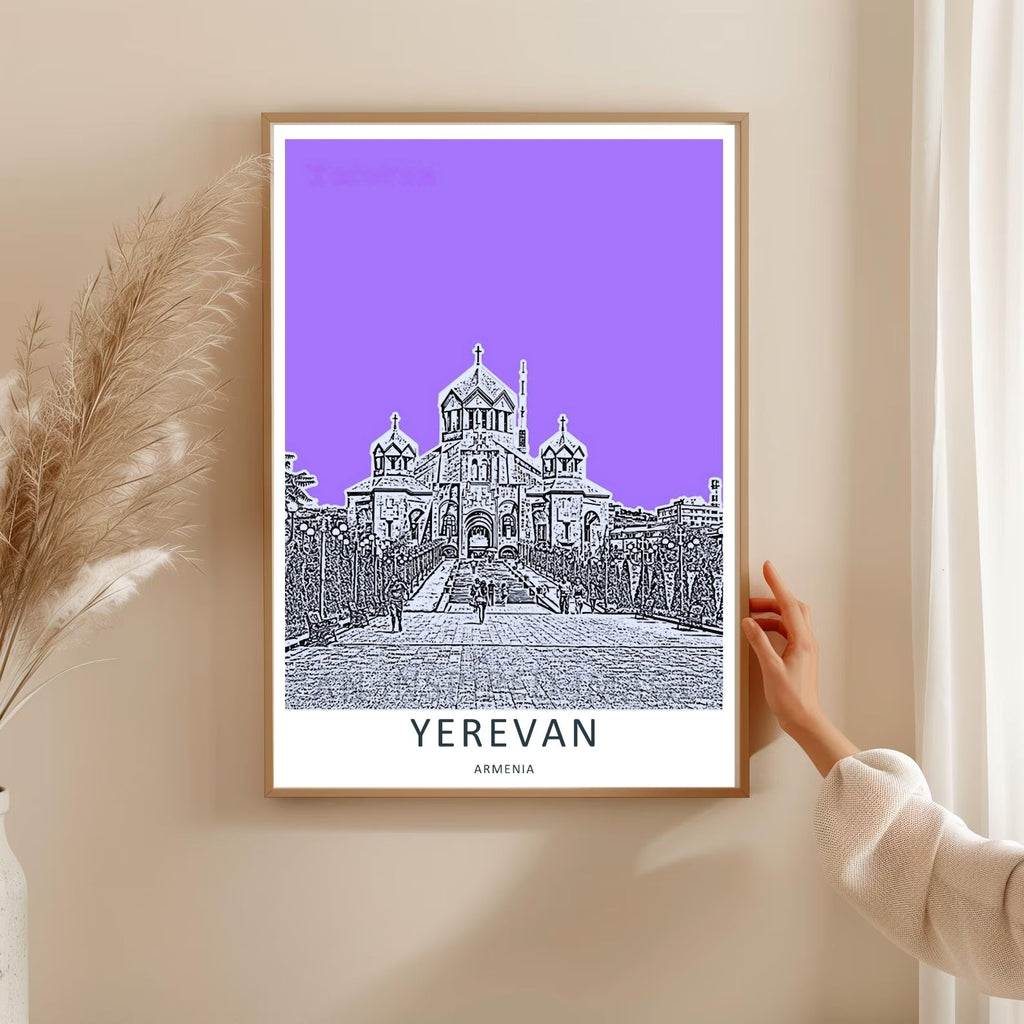Yerevan Armenia City Print: Saint Gregory the Illuminator Cathedral Art-2