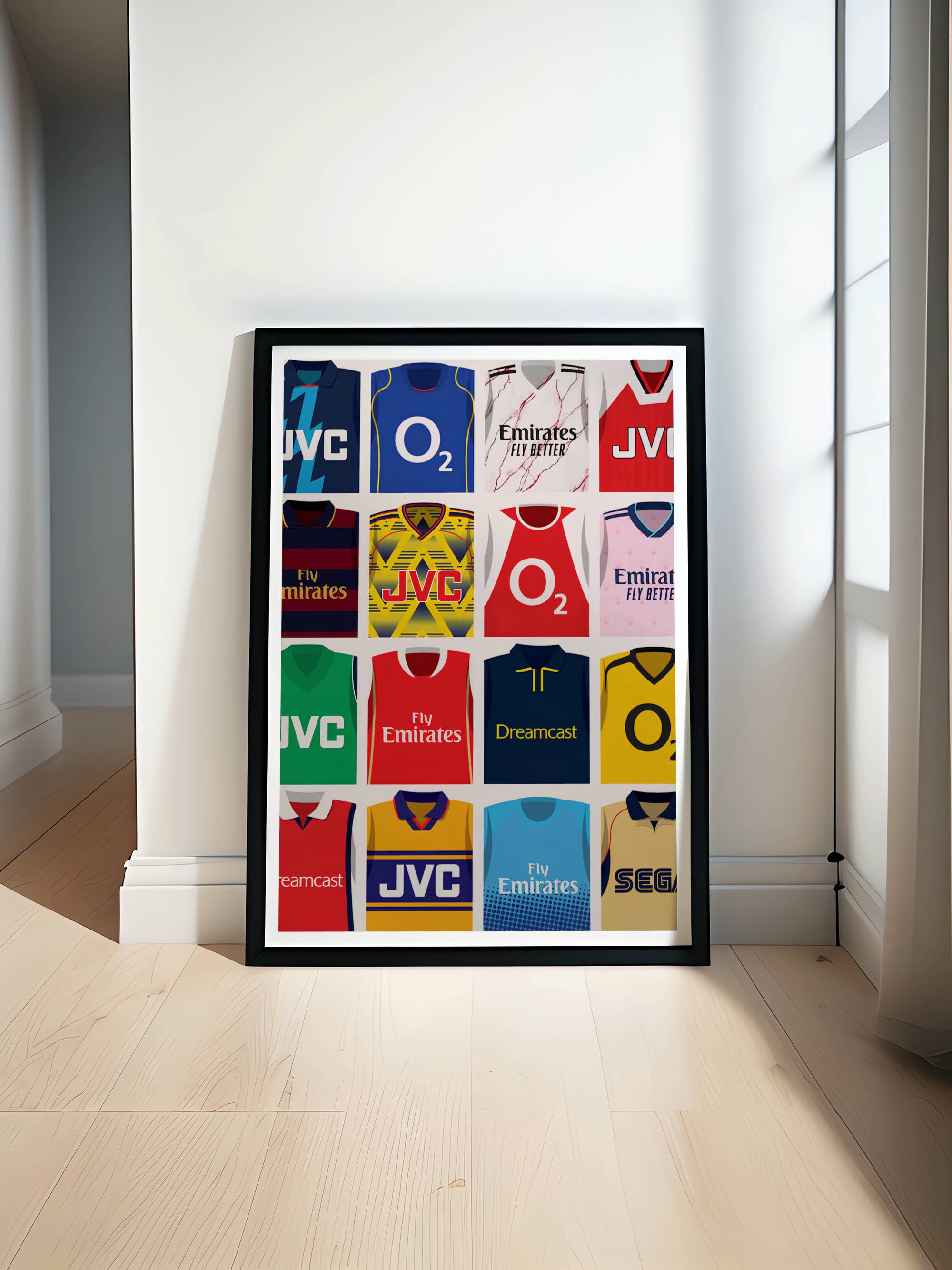 Arsenal FC Kit Evolution Poster | 16 Retro Jerseys-4