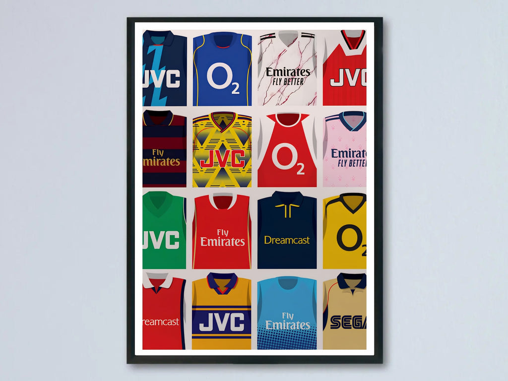 Arsenal FC Kit Evolution Poster | 16 Retro Jerseys-0