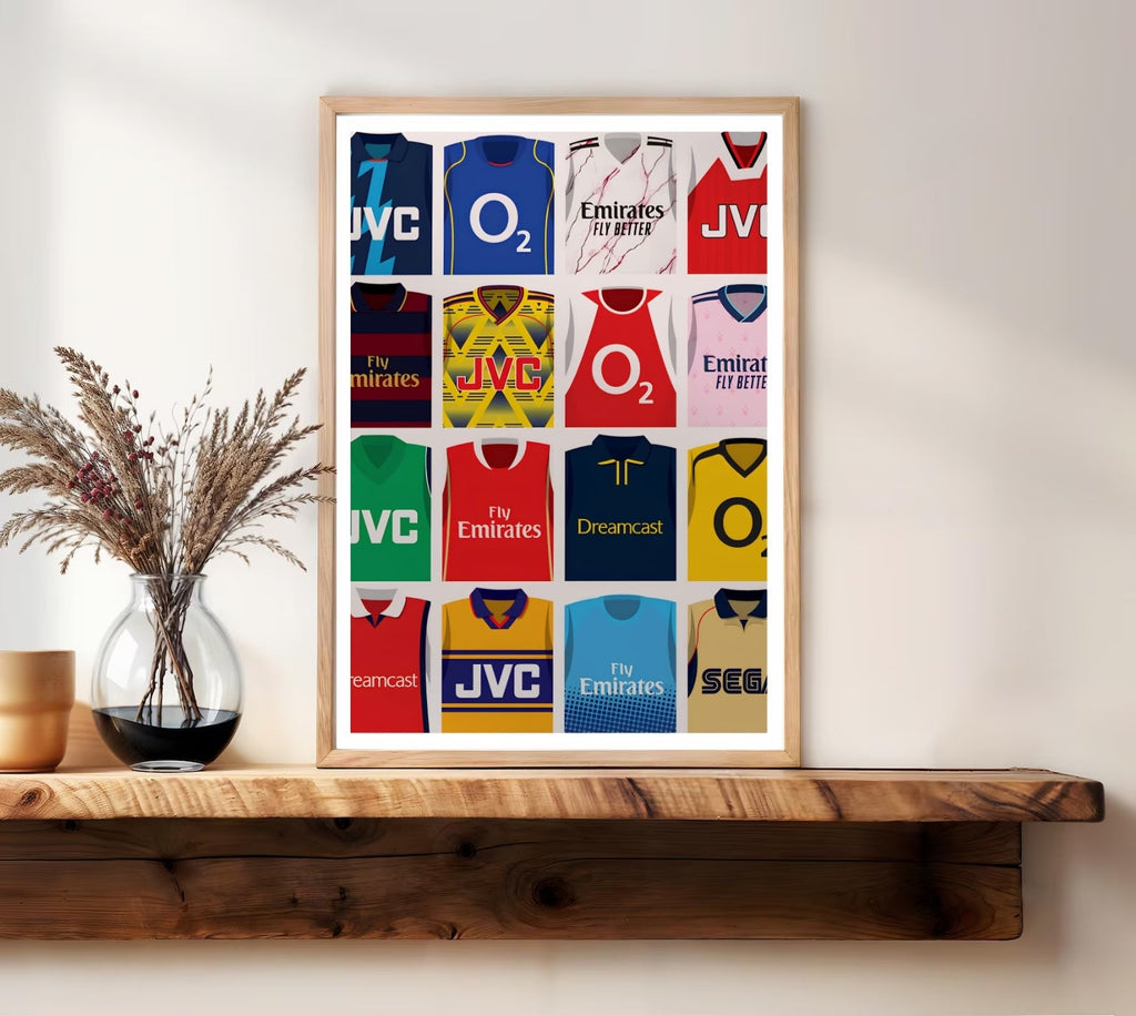 Arsenal FC Kit Evolution Poster | 16 Retro Jerseys-2