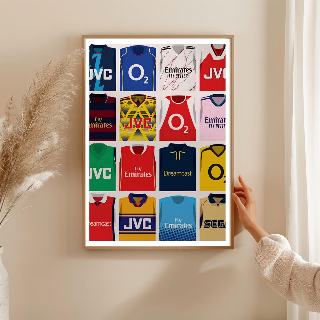 Arsenal FC Kit Evolution Poster | 16 Retro Jerseys-3