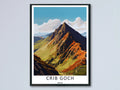 Garnedd Ugain Snowdonia Art Print: Crib Goch Wales Poster Decor-0