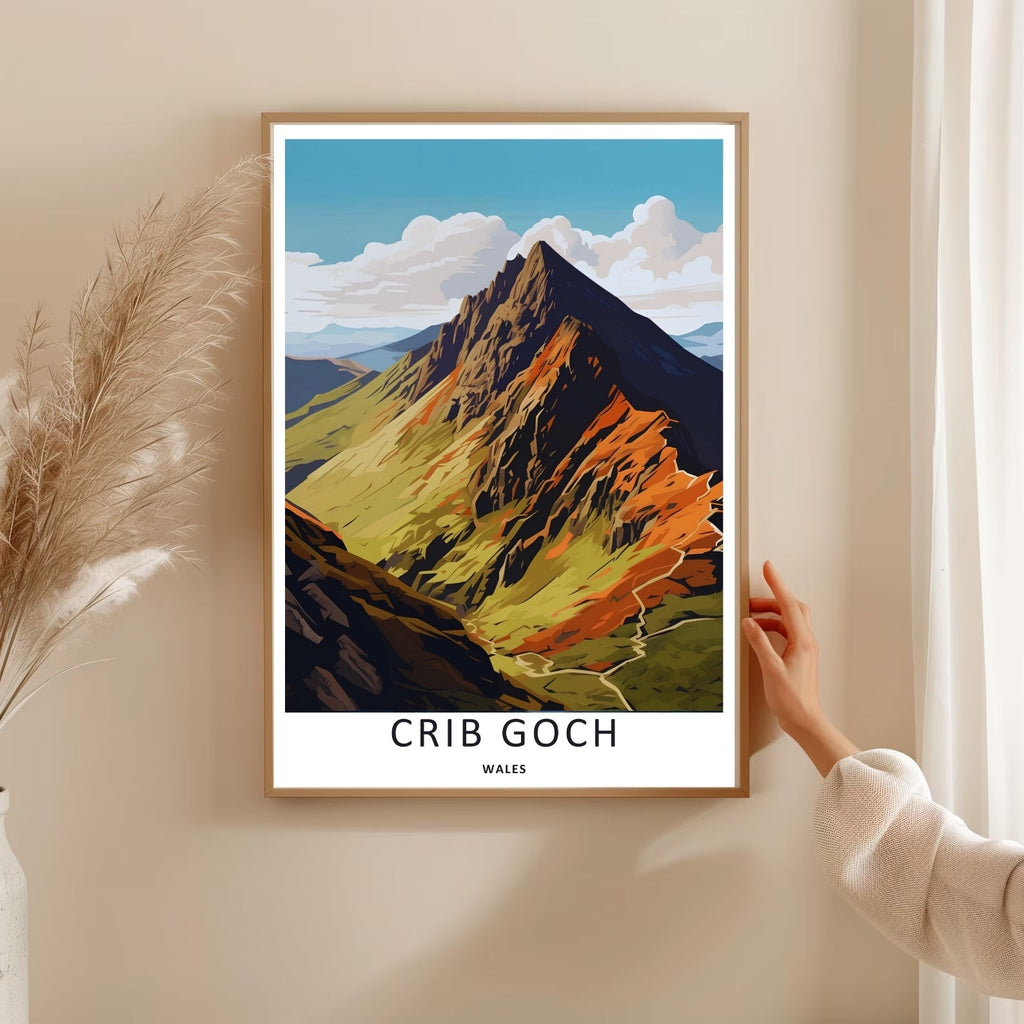 Garnedd Ugain Snowdonia Art Print: Crib Goch Wales Poster Decor-2