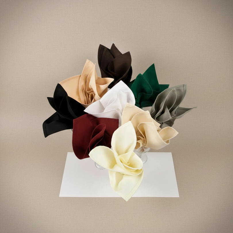 MJS 100% Spun Polyester 1 PLY Table Linens Napkins-1