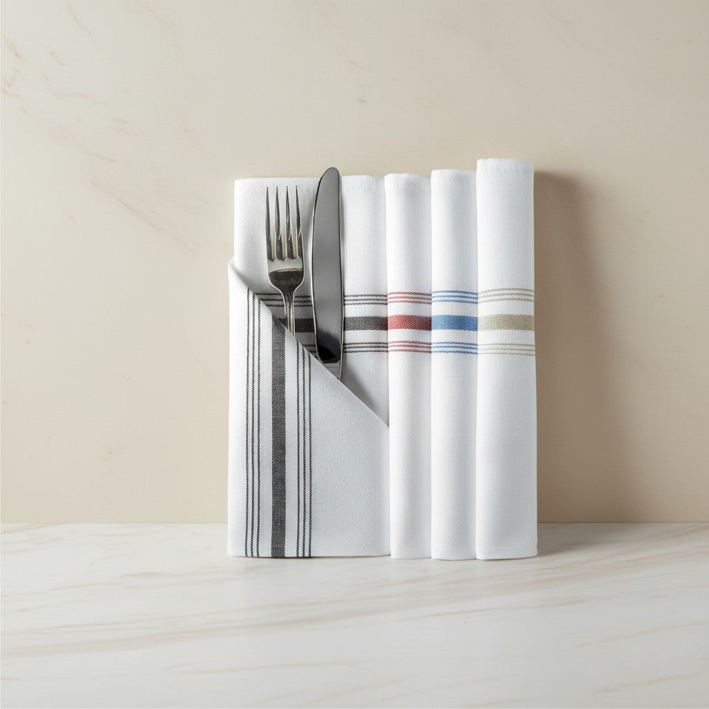 MJS 100% Spun Polyester 2 PLY Table Linens Napkins-35