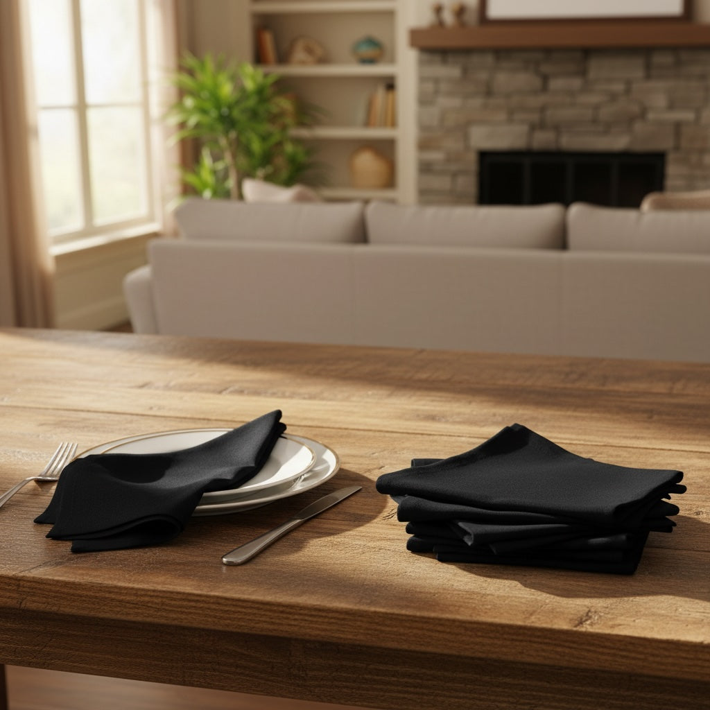 MJS 100% Spun Polyester 1 PLY Table Linens Napkins-4