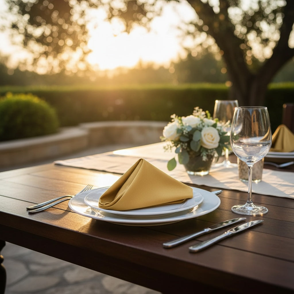 MJS 100% Spun Polyester 2 PLY Table Linens Napkins-12