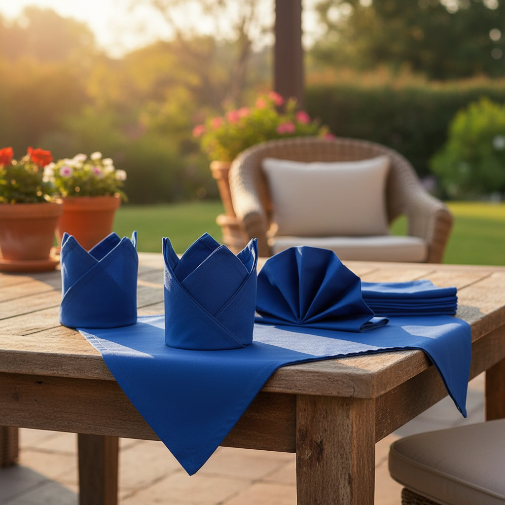 MJS 100% Spun Polyester 2 PLY Table Linens Napkins-22