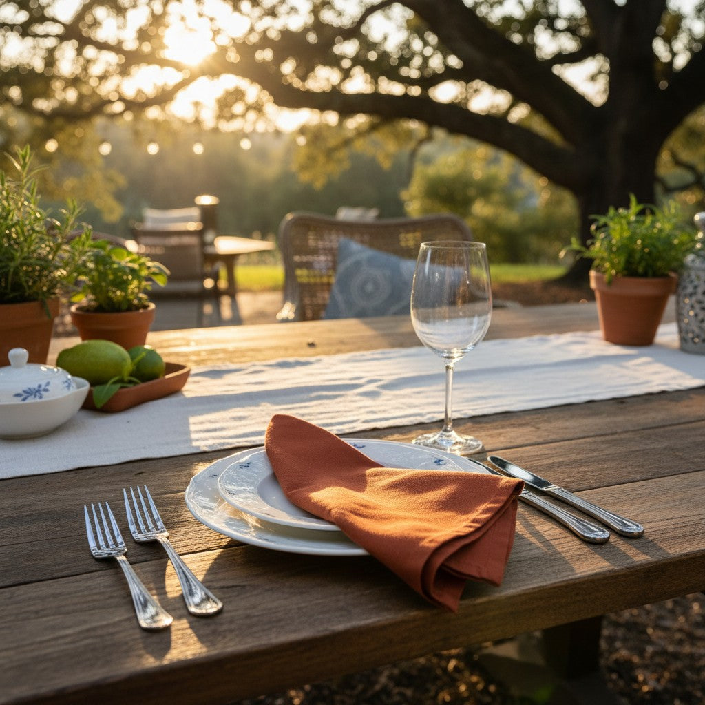 MJS 100% Spun Polyester 2 PLY Table Linens Napkins-23