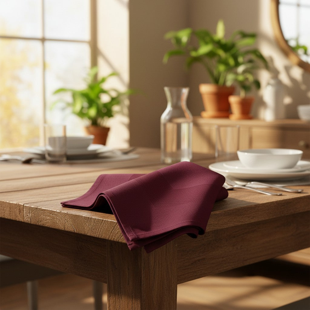 MJS 100% Spun Polyester 2 PLY Table Linens Napkins-31