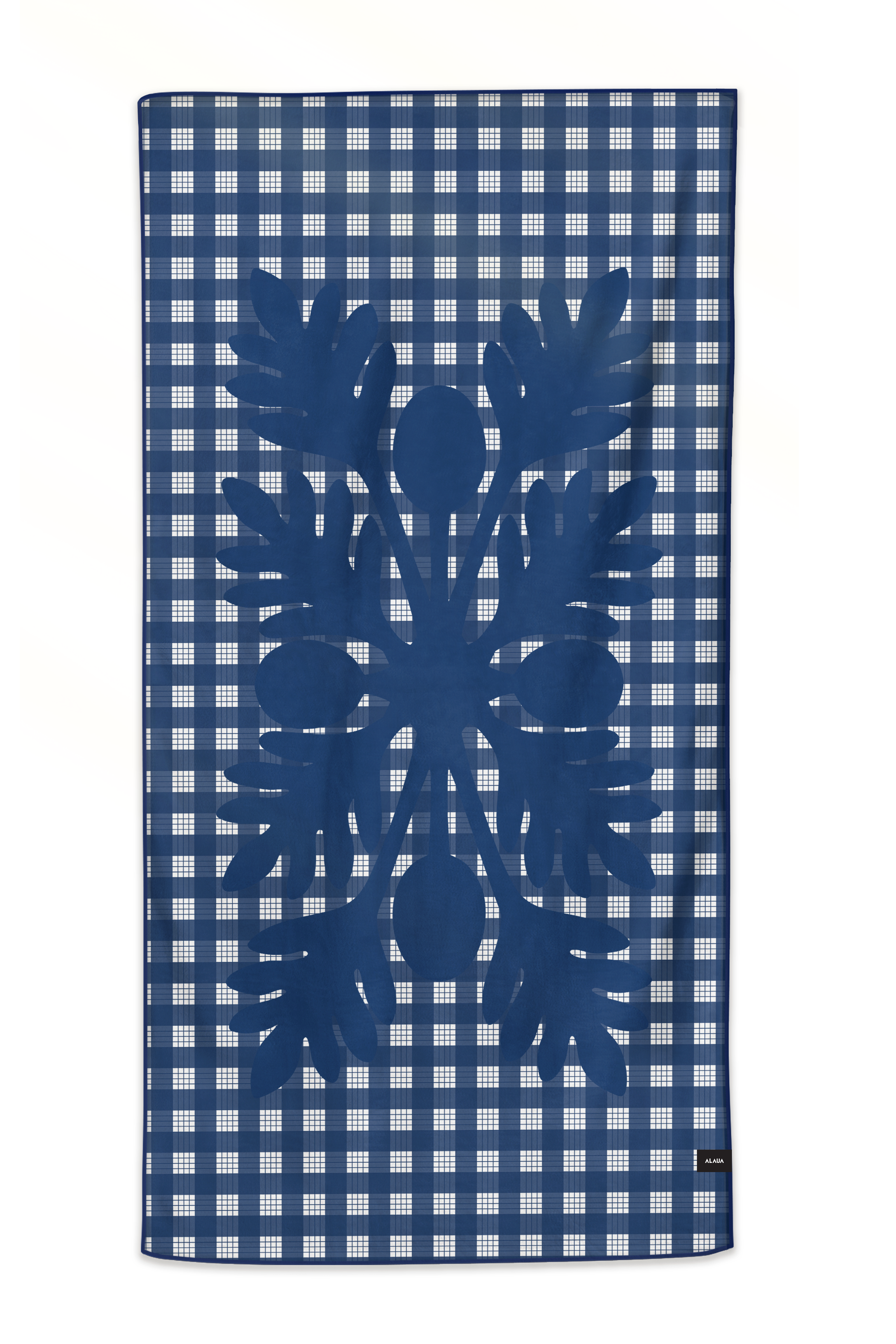 'Ulu Palaka Anywhere Towel (Blue)-2